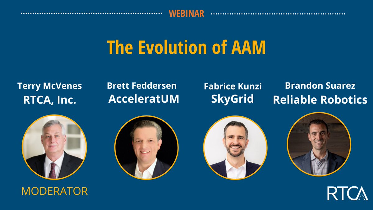 On Wed, Mar 22, 1pm ET we discuss AAM approvals and certifications, timelines and barriers. Join free: bit.ly/3SKc5JI <a href="/reliable_robot/">Reliable Robotics</a> <a href="/Accelerat_UM/">AccelerātUM</a>  <a href="/skygridai/">SkyGrid</a>  #AAM #aviationsafety #innovation