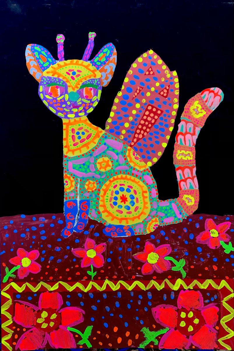 Congratulations to 6th art student Leah Johnson. Her artwork, "Cat Alebrije" was selected by The Island Council for the Arts as a Star of Merit and will be featured in their Promising Picasso's Virtual Exhibition! Check out ISCA's Virtual Gallery here: isca-online.org/promising-pica….