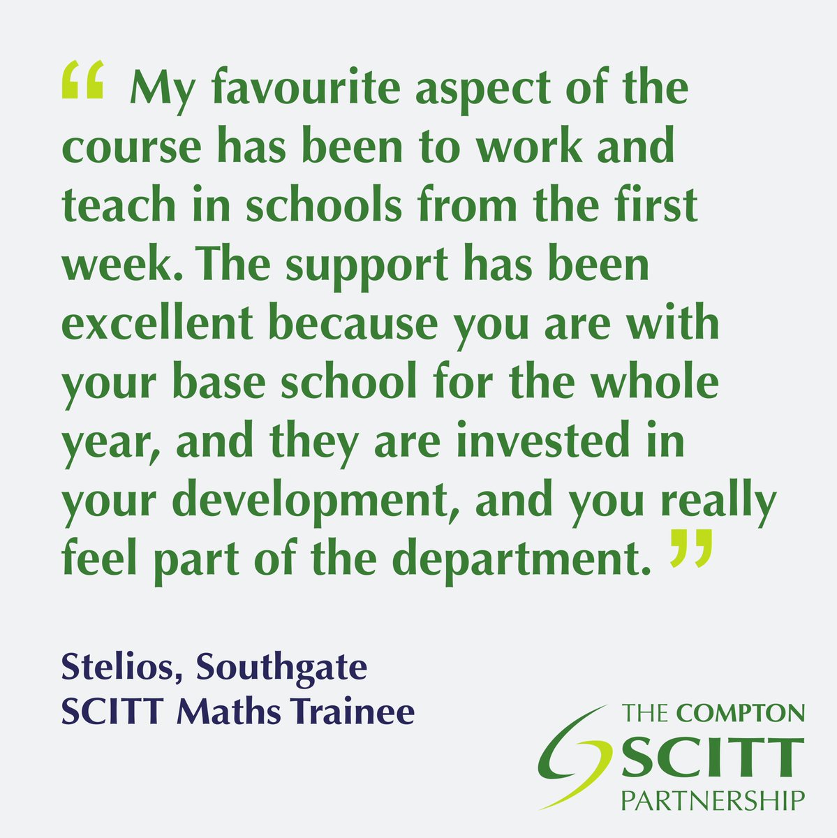 ComptonSCITT's tweet photo. More feedback from another of our wonderful trainees. Find out more about a career in teaching with the Compton SCITT Partnership: https://t.co/DNXAr0vnwg #getintoteaching https://t.co/b3shVeuqrs