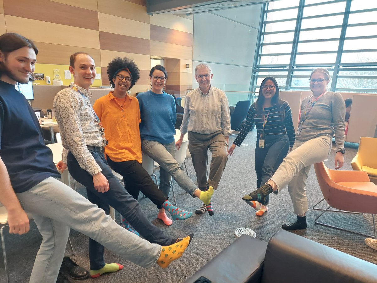 TybulewiczLab's tweet image. Happy #WorldDownSyndromeDay from the @TybulewiczLab!
We are sporting our odd socks to mark the occasion 🧦 #WDSD2023