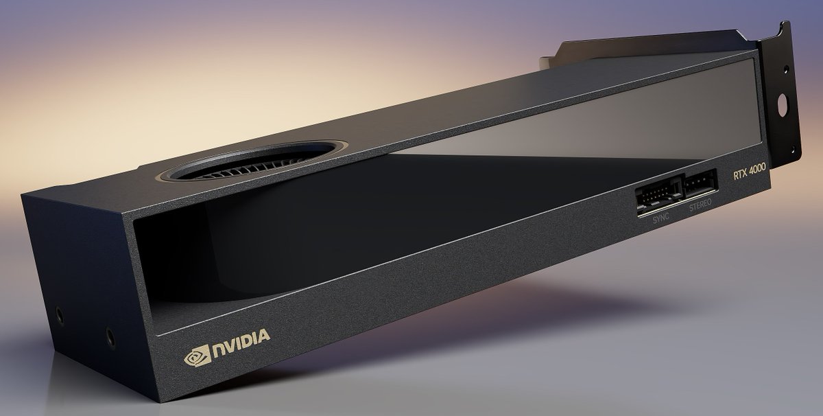 SkyJuice60's tweet photo. #GTC23 RTX 4000 SFF vs NVIDIA L4
48SM vs 58SM AD104
20GB 320GB/s vs 24GB 300GB/s
1.56GHz vs 2.04GHz
19.2TF vs 30.3TF
70W vs 72W
Dual slot blower vs Single slot passive (system airflow)
$1250 vs $???? https://t.co/NW9LcFYeY1