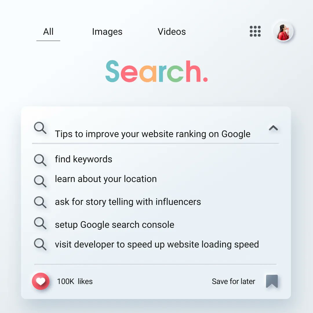 HyperEffects's tweet image. Boost your website&apos;s visibility on Google with these top tips! 🚀🔝 Improve your ranking and attract more traffic to your site with our expert advice. #SEO #GoogleRanking #webtraffictips