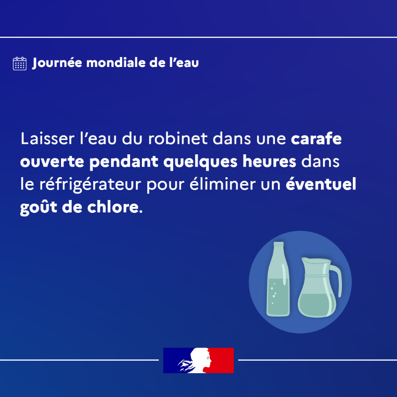 Sante_Gouv's tweet photo. Journée mondiale de l'#eau | Selon le @cieau, 67% des Français déclarent boire quotidiennement de l’eau du robinet 🚰

Il existe quelques règles simples pour une bonne consommation et utilisation. Lesquelles ? ⤵