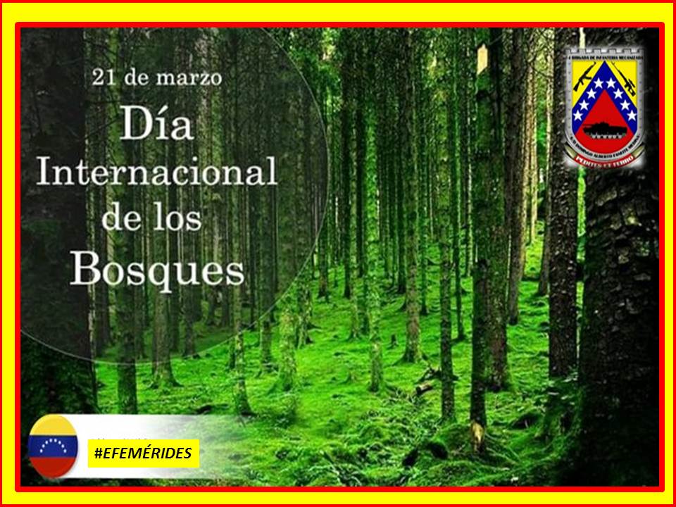 #21Mar Día Internacional de los Bosques. Los bosques son fundamentales para combatir el cambio climático, por lo que contribuyen significativamente al beneficio de las generaciones presentes y futuras #MaduroGolpeaALosCorruptos
 #14Brigada #ejércitoypuebloinvencibles #FANB #21Mar