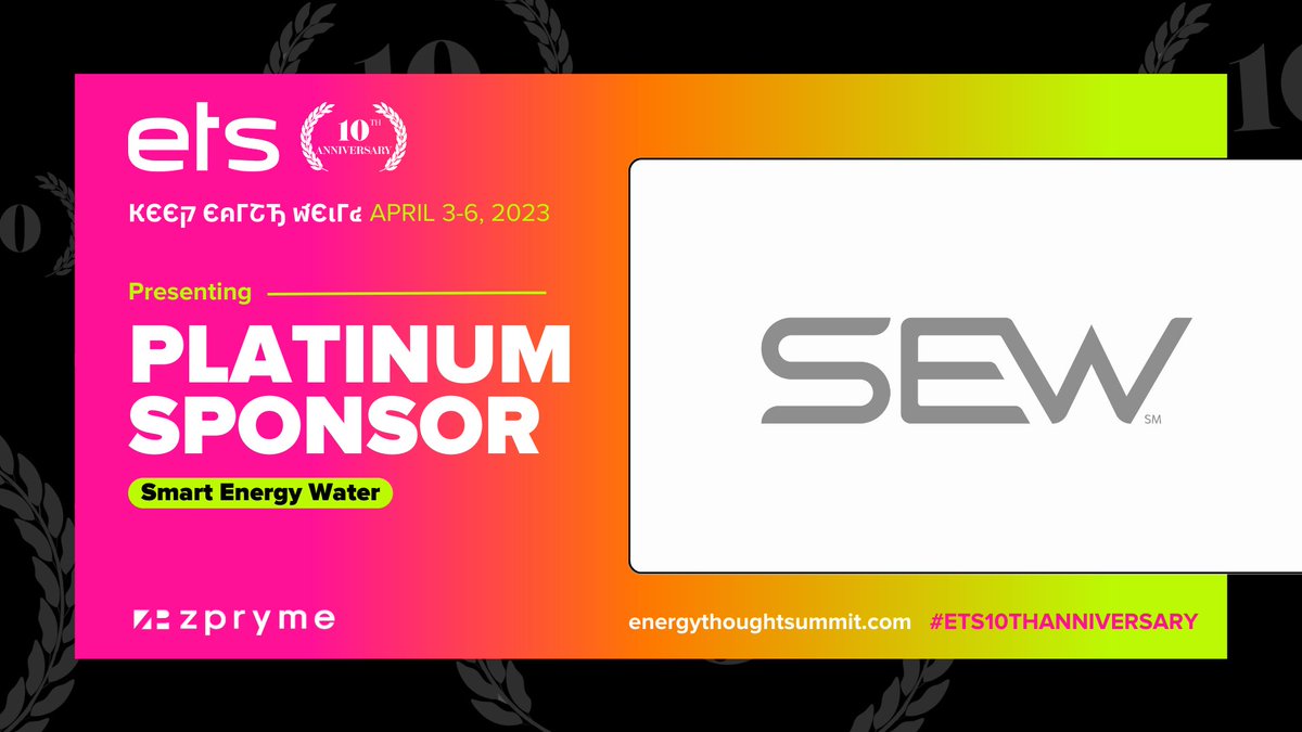 zpryme_research's tweet photo. Platinum Sponsor @SmartEnergyW is not only helping make #ETS23 possible, but changing the game by helping Energy Thought Summit solidify our #Sustainability goals! ⚡️❤️ #LoveYourEnergy #KeepEarthWeird https://t.co/nXaEj6m00j https://t.co/7ZKaoiQZ3z
