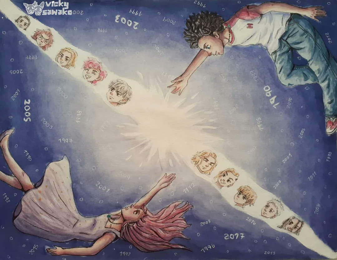 vickysawako's tweet photo. Obra de personajes del #manga de #tokyorevengers titulado "perseverante" significa que no importa cuanto tiempo cueste conseguir tus sueños y metas, hay que mantenerse firme y no rendirse tan fácilmente, es un recordatorio para alcanzar aquello que quieres y sabes que es para ti https://t.co/TTcyGDPVrj
