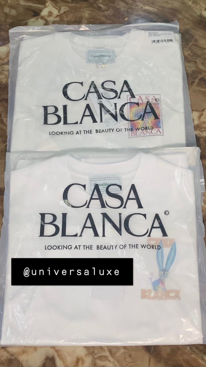 universaluxe's tweet image. Client Order ✅ 
CASABLANCA 
⁃Mind Vibrations T-Shirt
⁃Souvenir T-Shirt

 #clientorder 
#personalshopper 
#casablancaparis
#universaluxe