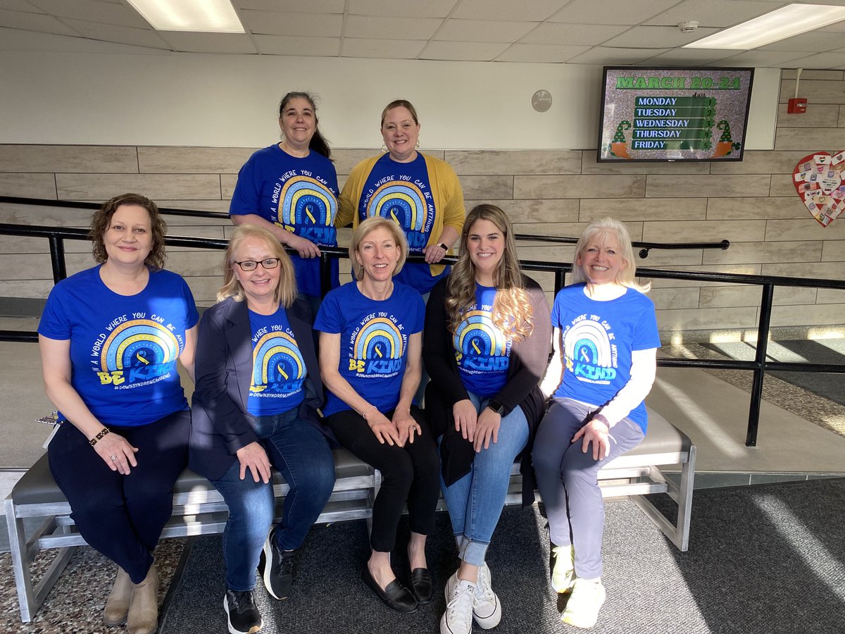 Happy World Down Syndrome Day!  The students and staff are wearing blue and yellow today to support a fundraiser for GiGi’s Playhouse.