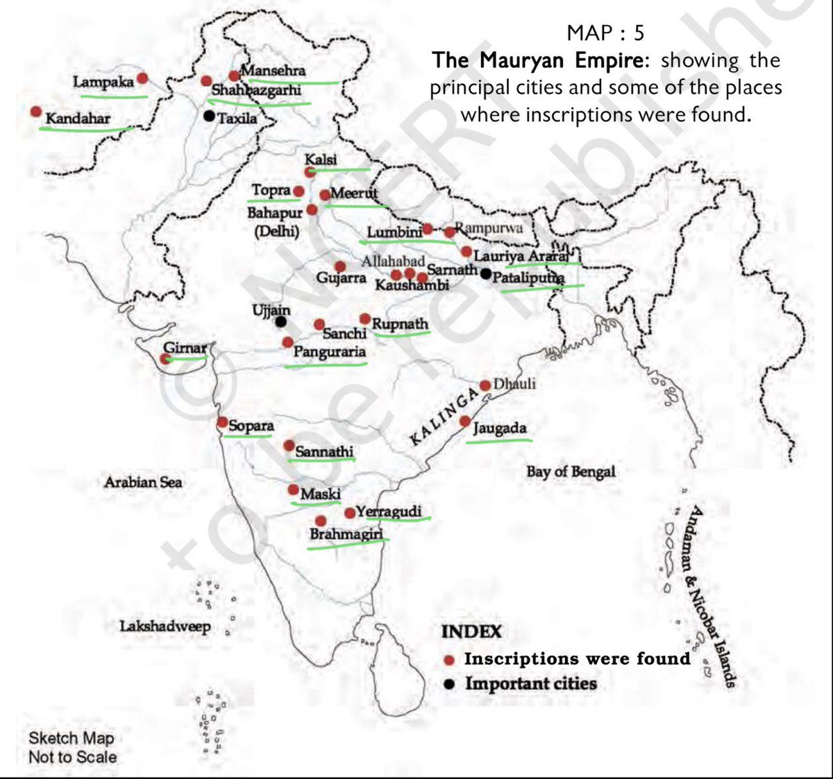 IAS keeda on Twitter "Location of Ashok’s Inscription. UPSCPrelims2023"