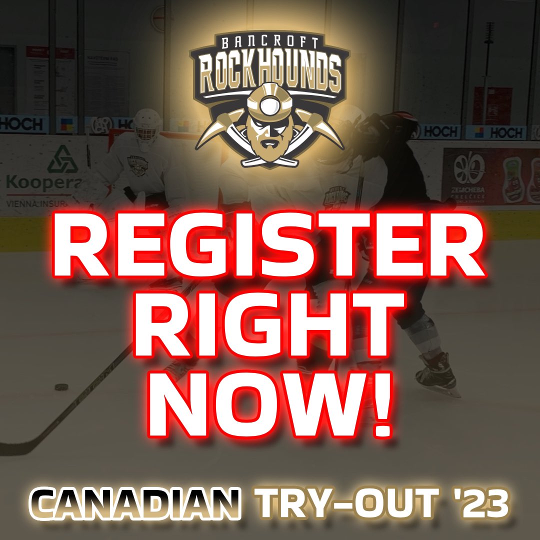 vaculik21's tweet photo. Právě jsme zpřístupnili nové registrace na TRY-OUT kemp Bancroft Rockhounds v České republice.

Pokud toužíš zažít kanadský juniorský hokej, zaregistruj se a poper se o místo v týmu.🏒🚨

ℹ️ Více informací nalezneš na webových stránkách https://t.co/x0Sk0oe8K0 https://t.co/L8h87M1Yfa