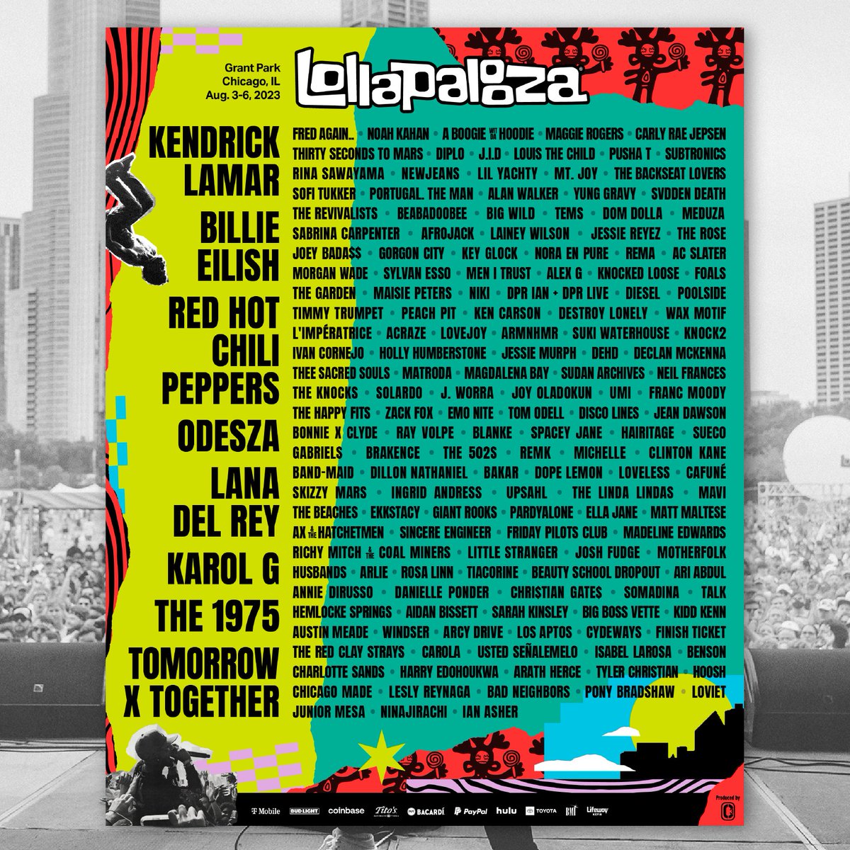 peachpitmusic's tweet photo. Hi shy guys! We’re playing Lolla this year, ow ow owwww 🔥 Gonna get me some hot Italian wet beef and then shred for ya 🫡 #alsbeef
Presale begins Thurs Mar 23 at 10am CT. Sign up to gain access to 4-Day Tickets at https://t.co/keH5KTavG0!! We can’t wait, see ya there!! #Lolla https://t.co/zQYlrhM0ce