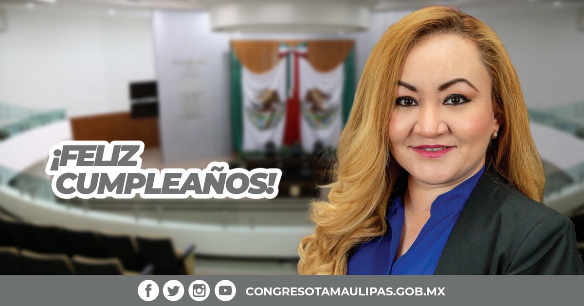 CongresoTams's tweet photo. 🎂🎊🎉
¡Muchas felicidades!
Diputada @DanyaAguilarMx_ . Este Poder Legislativo le desea un #FelizCumpleaños.
🥳🎂🎉 https://t.co/ELs0s4OTLs