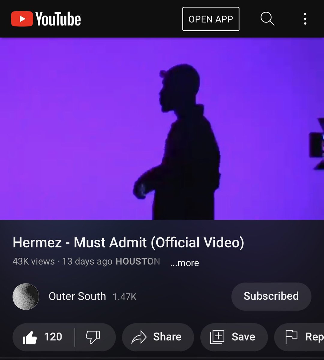 “Must Admit” video keeps climbing &amp; I wanna thank you ! 🖤❤️‍🔥 #OASIS <a href="/fromoutersouth/">Outer South</a> <a href="/DivineTreee/">DivineTree.eth</a>