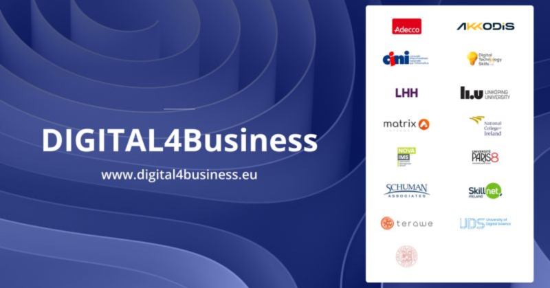 SkillnetIreland's tweet photo. Skillnet Ireland is pleased to participate in the DIGITAL 4 Business initiative with our academic and business partners. The initiative is funded under the @EU_Commission's @DIGITALEUROPE Programme with €20m awarded over 4 years and is designed to help businesses compete. #d4bEU