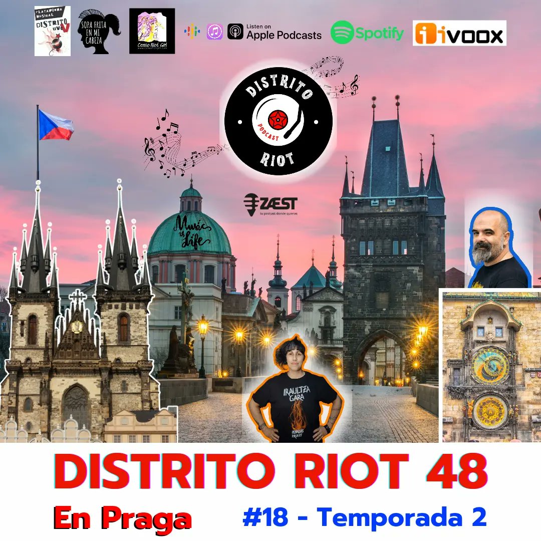DISTRITO UVE 📌 Blog música y cultura (@distritouve) on Twitter photo Escucha episodio 48 #podcast #DistritoRiot esta vez en #Praga con #FiccionSonora y #musica de <a href="/Taiacore/">Taiacore</a> <a href="/ciconiaband/">CICONIA</a> <a href="/SantoRostroDoom/">Santo Rostro</a> y <a href="/anteatercz/">anteaterofficial</a> como canción #internacional.ESCUCHA en <a href="/ivoox/">iVoox</a> ▶️go.ivoox.com/rf/104858774 RT
#Cultura
Presenta @vanebalonriot
Produce @ElrosAlcarin_ Escucha episodio 48 #podcast #DistritoRiot esta vez en #Praga con #FiccionSonora y #musica de <a href="/Taiacore/">Taiacore</a> <a href="/ciconiaband/">CICONIA</a> <a href="/SantoRostroDoom/">Santo Rostro</a> y <a href="/anteatercz/">anteaterofficial</a> como canción #internacional.ESCUCHA en <a href="/ivoox/">iVoox</a> ▶️go.ivoox.com/rf/104858774 RT
#Cultura
Presenta @vanebalonriot
Produce @ElrosAlcarin_