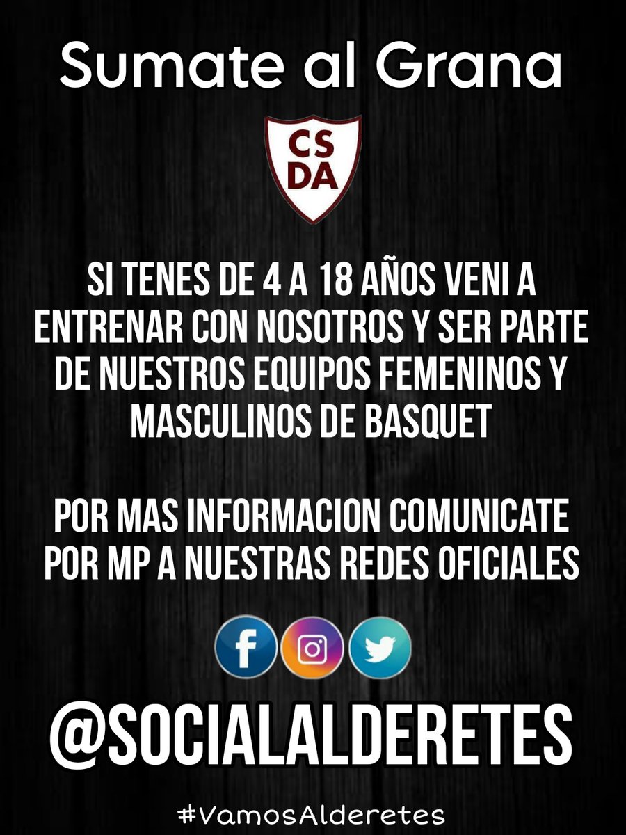SocialAlderetes's tweet photo. Seguinos en instagram y facebook https://t.co/gq7ex7SqRg