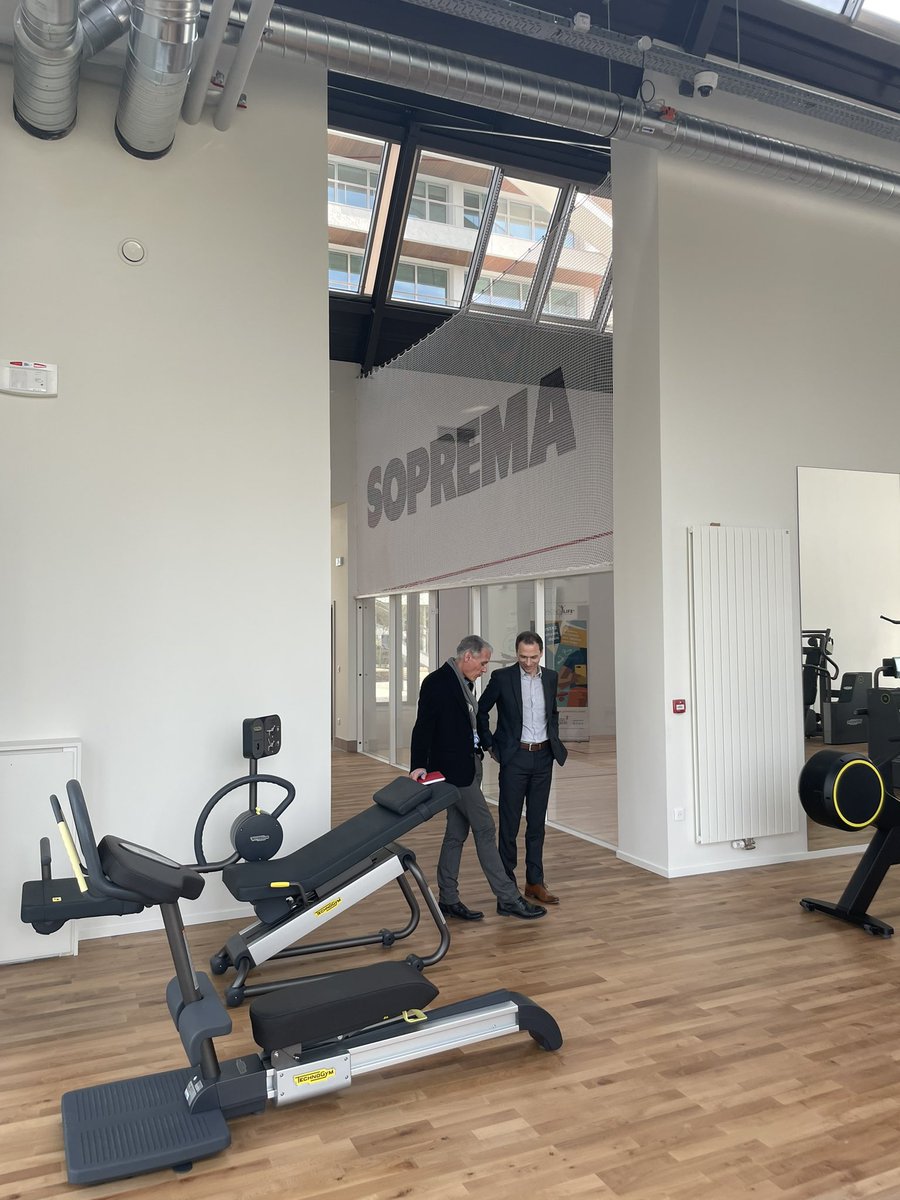 [🚀#Sport #Entreprise🏃🏿‍♀️🏃🏻‍♂️🏋️‍♀️🧘🏻‍♀️]
Inauguration de l’espace #forme #activiitéphysique #sports au cœur du nouveau siège @SopremaFR Bravo pour cette initiative🔝!👏😊Un espace géré par la Ligue <a href="/regiongrandest/">Région Grand Est</a> #Athlé <a href="/FFAthletisme/">FFAthlétisme</a> experte dans le #sportsanté 👊🤩@PresidentFFA <a href="/dcarlach/">Dominique Carlac'h</a>
