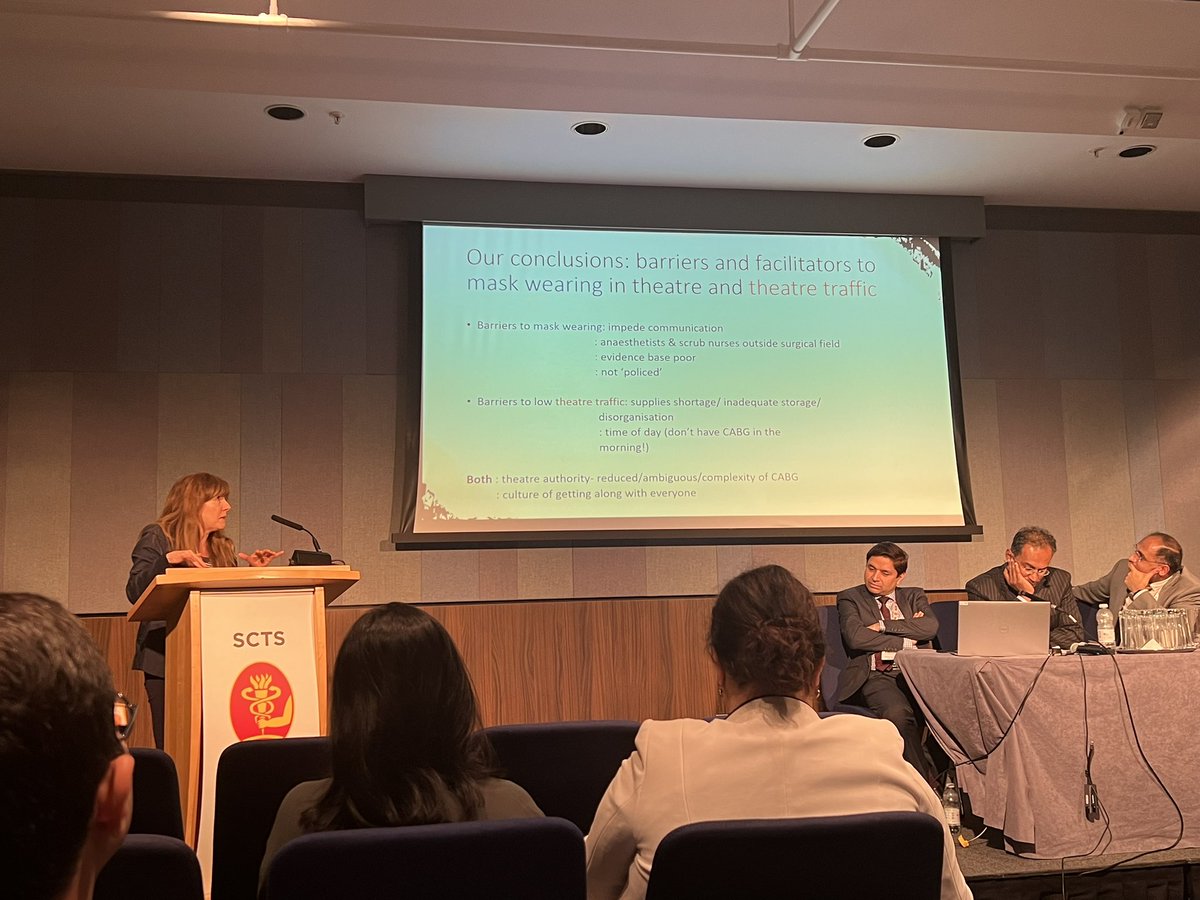 Fantastically, enlightening and thought provoking presentation from Lyn on some of the barriers and facilitators to SSI prevention! <a href="/CIRNetwork/">Cardiothoracic Interdisciplinary Research Network</a> <a href="/SCTSUK/">SCTS UK</a> #SCTS2023  #TargetWoundInfection