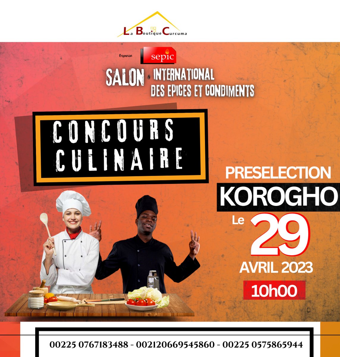 SepicEt's tweet photo. Le Concours Culinaire, préselection de Korhogo ! 
- 29 AVRIL 2023 ! https://t.co/PXCLDjWhen