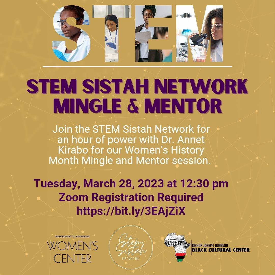 annetkiraboc1's tweet photo. Excited to conduct this Women's History Month Mingle and Mentor session on Tues, Mar 28th at 12:30 for the STEM Sistah Network! Thanks for the invite @DrRSRoby #BlackInScienceEd #BlackInSTEMEd #WomensHistoryMonth #WomenInSTEM
Register π
https://t.co/GvGMDGuIwe https://t.co/gcBHNjEVYg