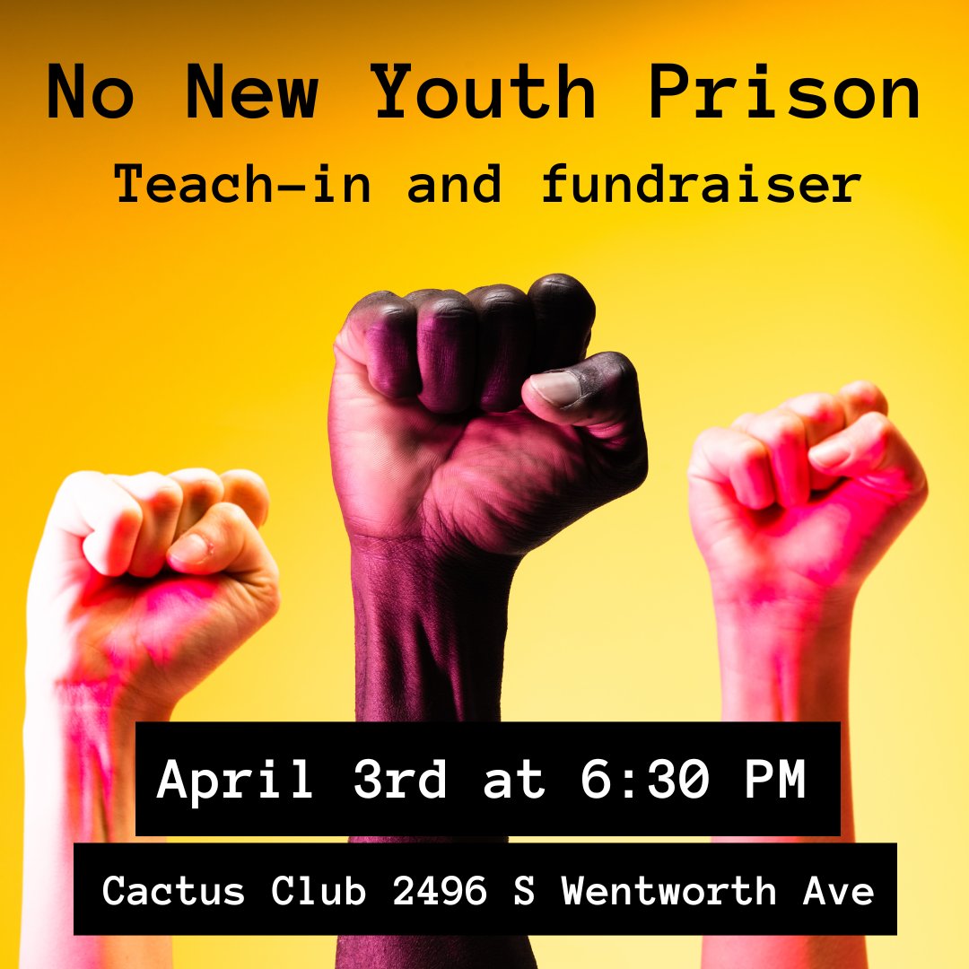 On April 3rd, we will discuss the potential harms of a new youth prison, raise money to help people in the county jail obtain basic necessities, and allow community members tell us how our horrible criminal "justice" system has affected them. RSVP here: fb.me/e/2HKhP5GIh