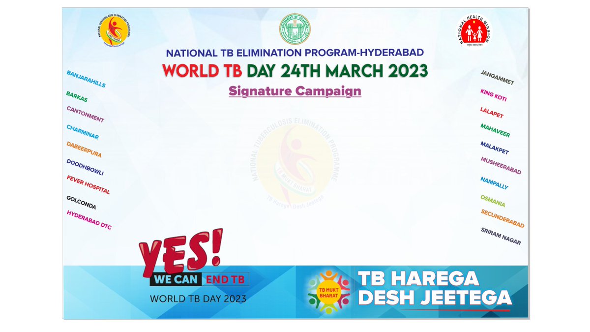 TbHyderabad's tweet photo. World TB Day March 2023 
Yes We Can END TB. https://t.co/oatKirjFar