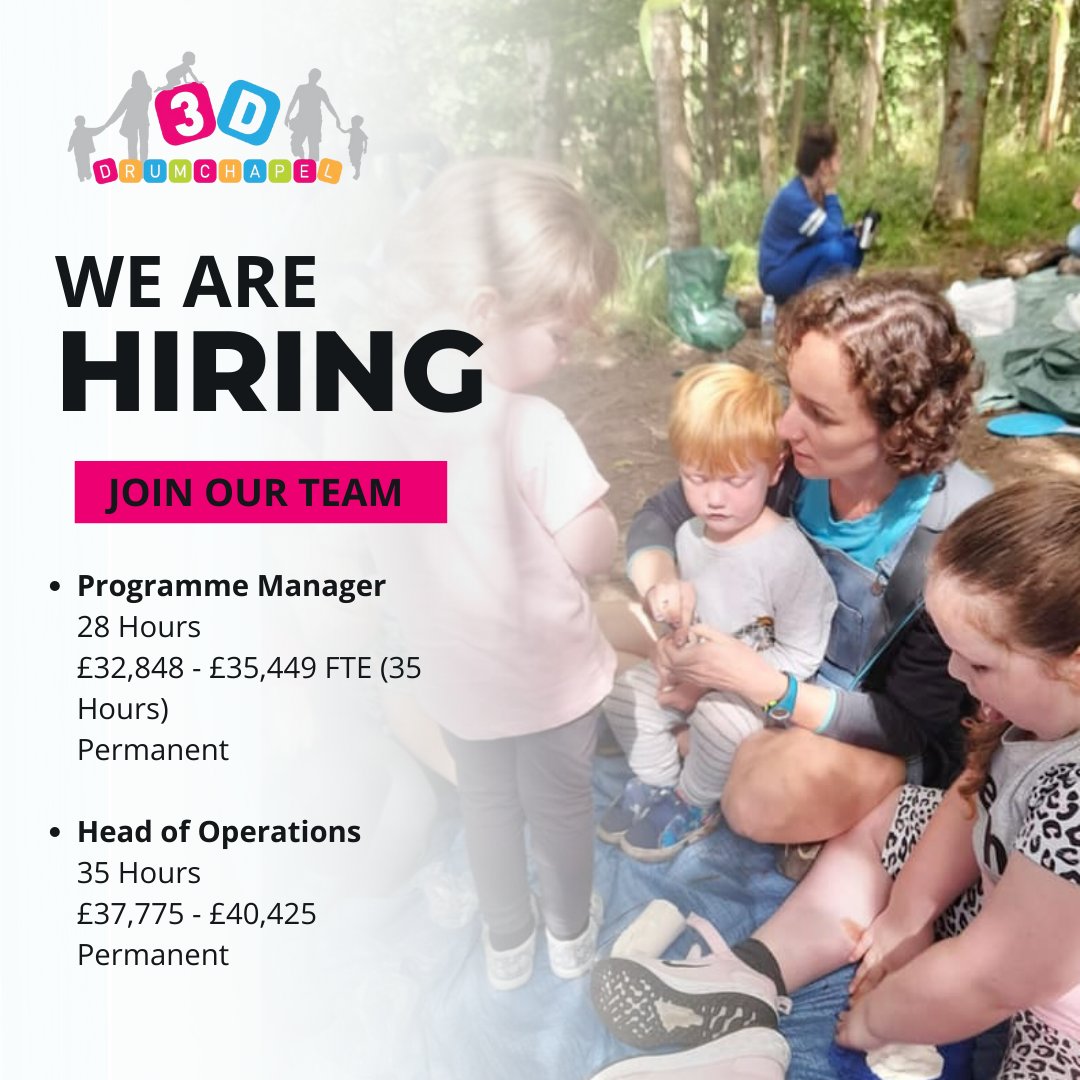 Exciting new roles <a href="/3DDrumchapel/">3D Drumchapel</a> Please have a look and come along to info session at St Andrew's Church on 28th March at 6-7pm if you want to know more or get in touch sharoncolvin@3ddrumchapel.org.uk 
Closing 10th April
goodmoves.com/vacancy/a4s3z0…
goodmoves.com/vacancy/a4s3z0…