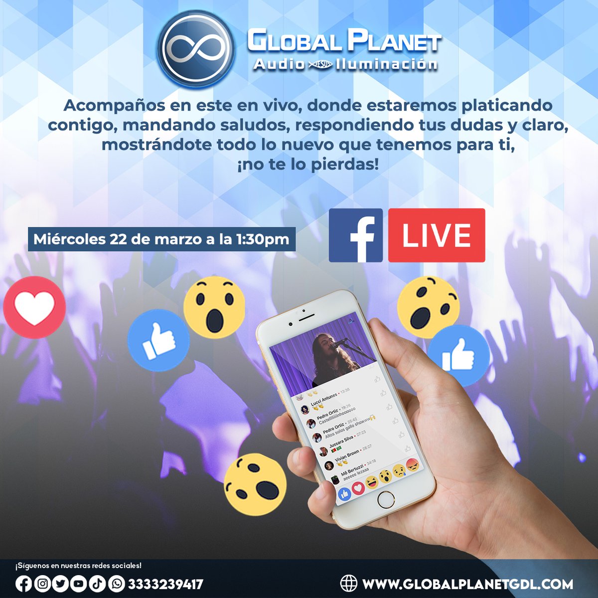 GlobalPlanetmx's tweet photo. ¡Los esperamos mañana! 

#FelizMartes amigos de Global Planet, no se pierdan el en vivo el día de mañana, tendremos muchas novedades para ustedes y claro, estaremos platicando con todos ustedes en punto de la 1:30pm.

¡Los esperamos! https://t.co/LfootvHLc3