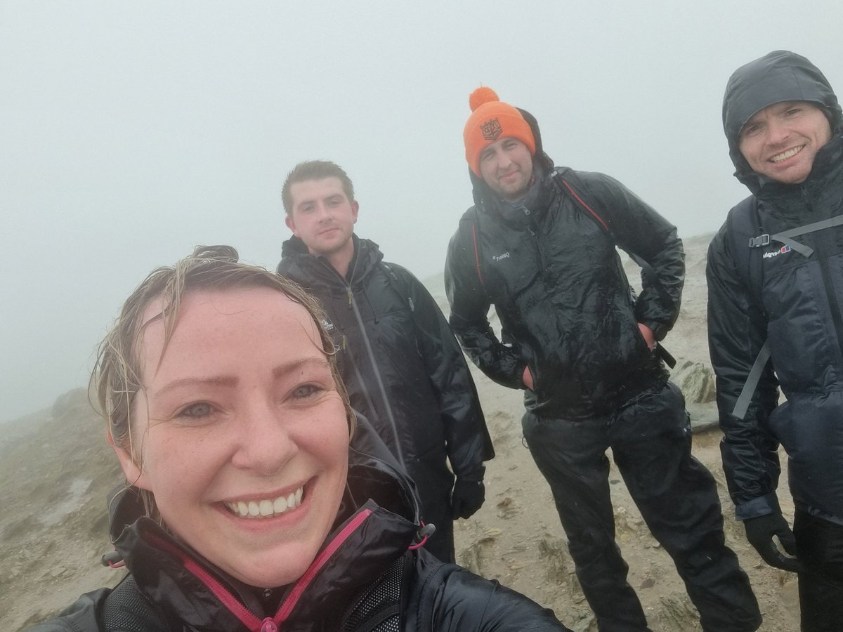 VickiA999's tweet photo. Not feeling well 😔 & the weather sucked 🌧🌧 BUT pushed forward with training for #3peakschallenge in aid of @firefighters999 🚒🚒Thanks for getting me to the top @JPNotSeBad @dixon8568 @TomWB03 #3peakstraining #oldmanofconiston https://t.co/2mOWv1zgU5