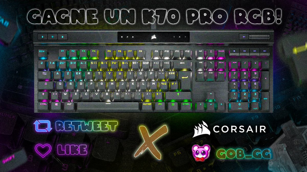 GoB_GG's tweet image. Aujourd'hui petit jeu pour gagner le K70 PRO RBG de @CORSAIRFRA !

Follow + RT  @CORSAIRFRA &amp;amp; @GoB_GG 

ET SURTOUT EN COMMENTAIRE : devinez quand je repasse CHALLENGER😎

(Max 21/04 pour la date si je n'y arrive pas je tire au sort un des participants)

GL !