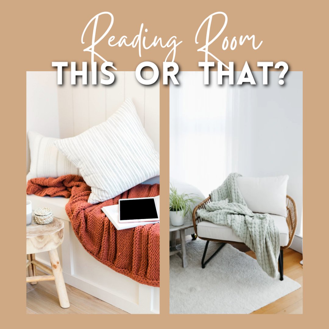 Check out these cozy reading corners! Which one would you like to relax in?

#reading #readingcorner #books #readingroom #booklover #homedesign #thisorthat