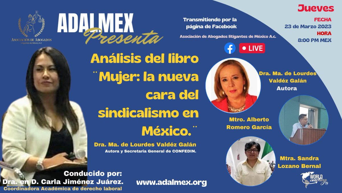 #MujeresFEDESSP
Nuestra Subsecretaria de Equidad de Género de la @FEDESSP <a href="/LicSandraLozan1/">Lic. Sandra Lozano</a> participará en este Análisis!

📅 Próximo Jueves, todos invitados 💜
#MarzoMesdelaMujer2023

#PresidenciaColegiadaN4

<a href="/agusaviles1/">Agustín Avilés</a> 
<a href="/pedrojoseescar3/">pedro jose escarcega delgado</a> 
<a href="/marudavalos29/">Maru Dávalos</a> 
<a href="/censntsict/">SNTSICT</a> 🇲🇽