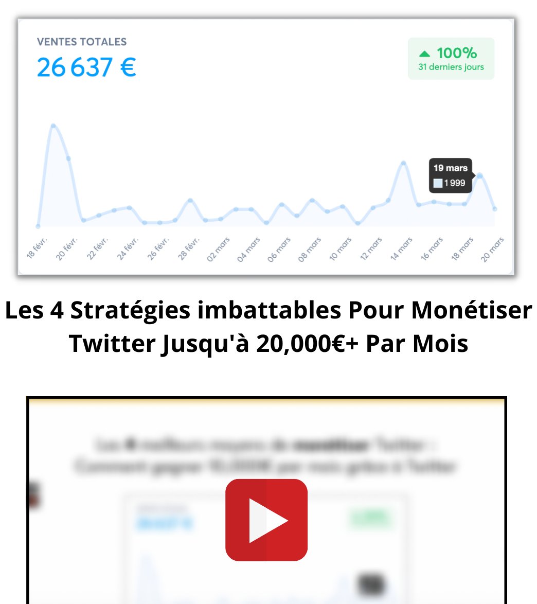 Les 4 Stratégies Imbattables Pour Monétiser Twitter Jusqu'à 20,000€ Par Mois.

L'une d'elles m'a permis de générér 26,637€ de bénéfices en 30 jours.

RT + commente "Stratégie" pour les recevoir immédiatement en DM 💌

Gratuitement.

(Vous devez me follow)