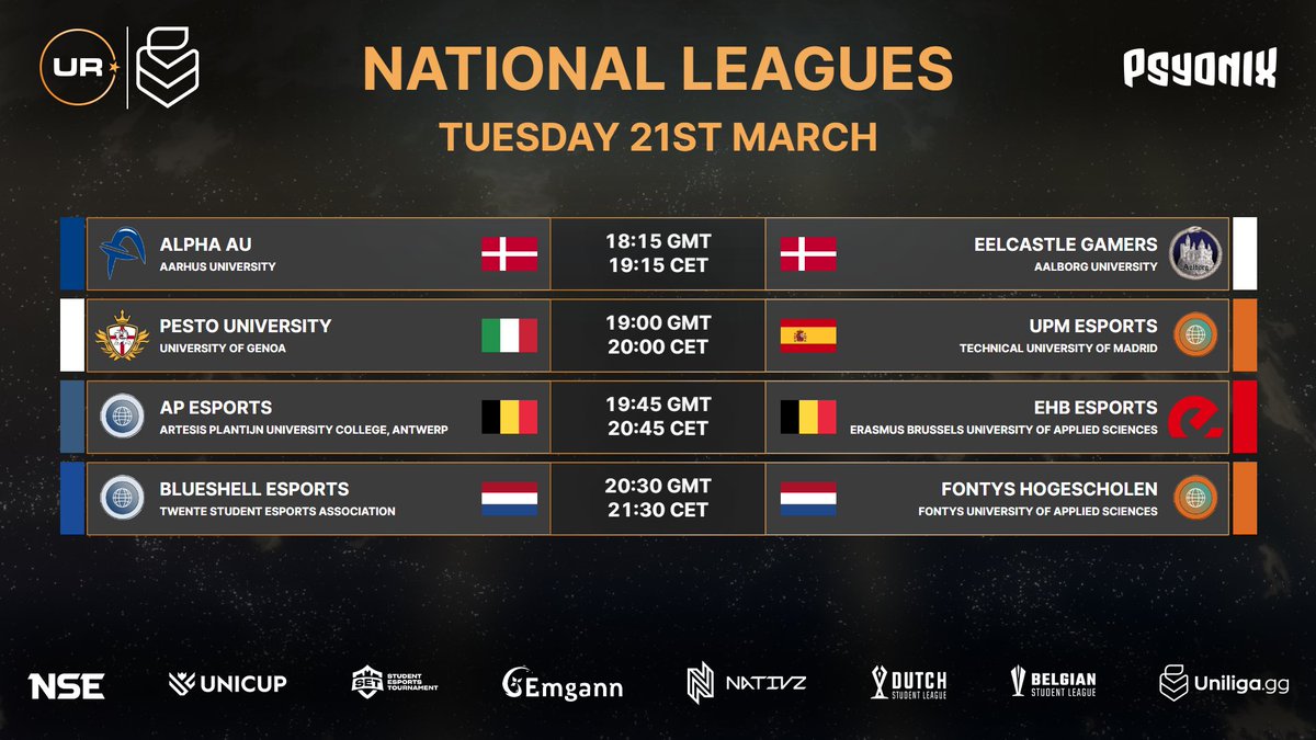 UniRocketeers (@unirocketeers) on Twitter photo It's Tuesday, and that means we have an evening full of National League matches planned for you!
⏰ 18:00 GMT / 19:00 CET
📺 /unirocketeers
⭐️ <a href="/formalcasting/">max vonneumann</a>
🎙️ <a href="/DennisRL/">Dennis</a>, <a href="/JotaTweetsStuff/">Jota</a> & <a href="/MachtFisch/">Georg 'MachtFISCH' L.</a>
🎬 <a href="/Smudi97/">Smudi</a>
👮 <a href="/Moowette/">Moowette</a> & @lcyAlp
🎚️ <a href="/AJW_Production/">Adam Whitlam</a> It's Tuesday, and that means we have an evening full of National League matches planned for you!
⏰ 18:00 GMT / 19:00 CET
📺 /unirocketeers
⭐️ <a href="/formalcasting/">max vonneumann</a>
🎙️ <a href="/DennisRL/">Dennis</a>, <a href="/JotaTweetsStuff/">Jota</a> & <a href="/MachtFisch/">Georg 'MachtFISCH' L.</a>
🎬 <a href="/Smudi97/">Smudi</a>
👮 <a href="/Moowette/">Moowette</a> & @lcyAlp
🎚️ <a href="/AJW_Production/">Adam Whitlam</a>