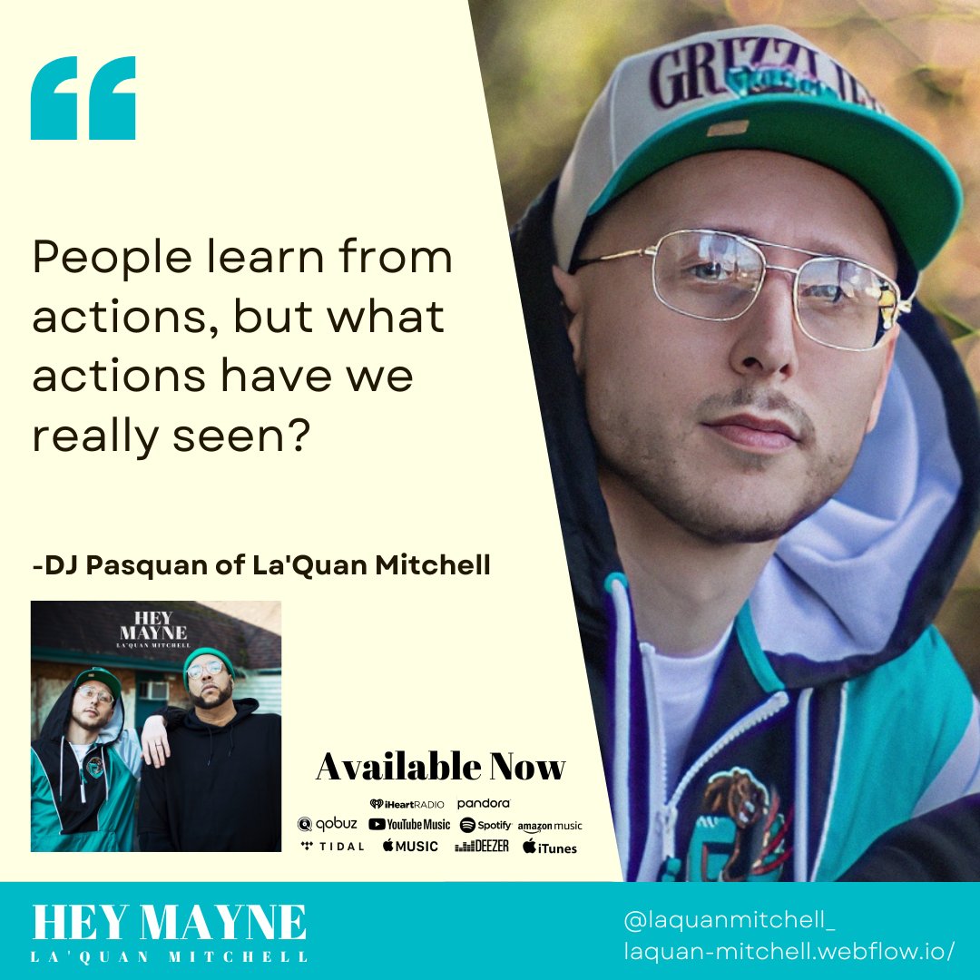 Our debut album "Hey Mayne" is available NOW!!! 👀

Get it here: 
laquan-mitchell.webflow.io

#heymayne #availablenow #quoteoftheday