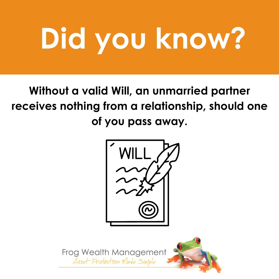 Frogwealth's tweet image. Writing a will is something many people put off doing, that's why we simplify the process for you.

Our specialist, Danni is here to answer all of your questions, queries and worries. 

Give us a call on 01923 718881 and take the stress out of writing your Will.