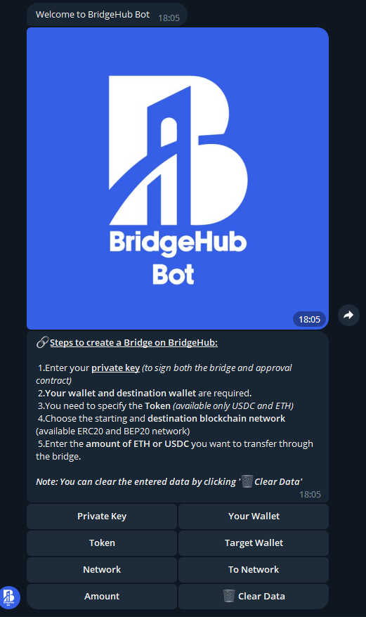 BridgeHub_bot's tweet photo. BridgeHub Bot is now up and running! You can now perform your bridges from Telegram🤖🌉

BridgeHub Bot: https://t.co/VnOacMg91G

$BHUB #Bridge #DeFi https://t.co/FerY81NYdb
