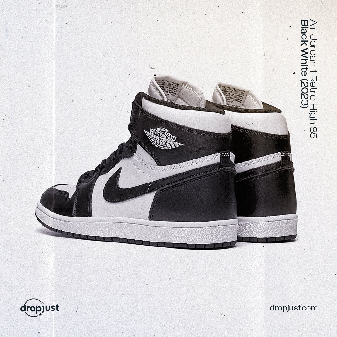 Dropjustcom's tweet photo. Michael Jordan'ın imzasını taşıyan efsanevi sneaker, Air Jordan 1 Retro High 85 Black White. Sen de stilinin bir parçası ol!
•Tüm ürünlerimiz % 100 orijinaldir ve ekibimiz tarafından kontrol edilmektedir.
#dropjust ##sneaker #sneakernews #sneakergallery #airjordan1 https://t.co/DupRgPYKB9