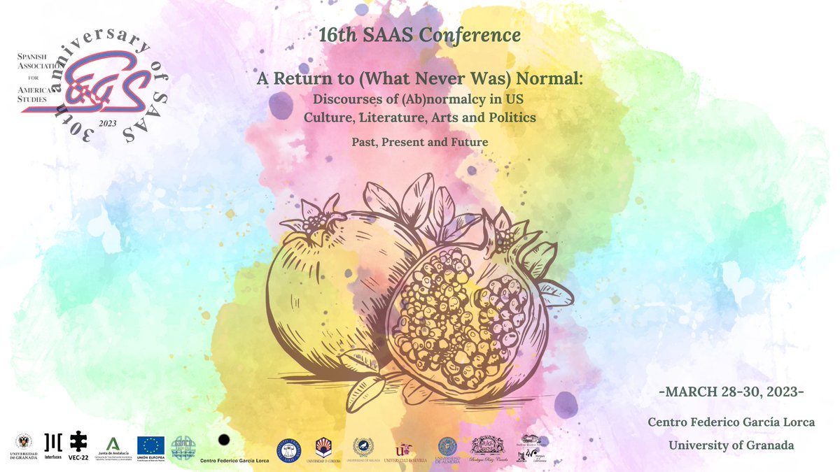 saas2023ugr's tweet image. 🔴Only a week left for 16th SAAS Conference, 28-30 March at Centro Federico García Lorca🔴
We are looking forward to hearing all the participants and to enjoying this magnificent academic event