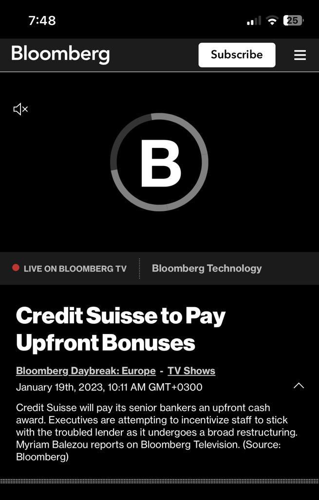 maklad_a's tweet photo. @CreditSuisse Merger? Why dont we call it fraud at some worldly level 🤷🏻‍♂️ these headlines are just one month old.. https://t.co/yEtG8gstst