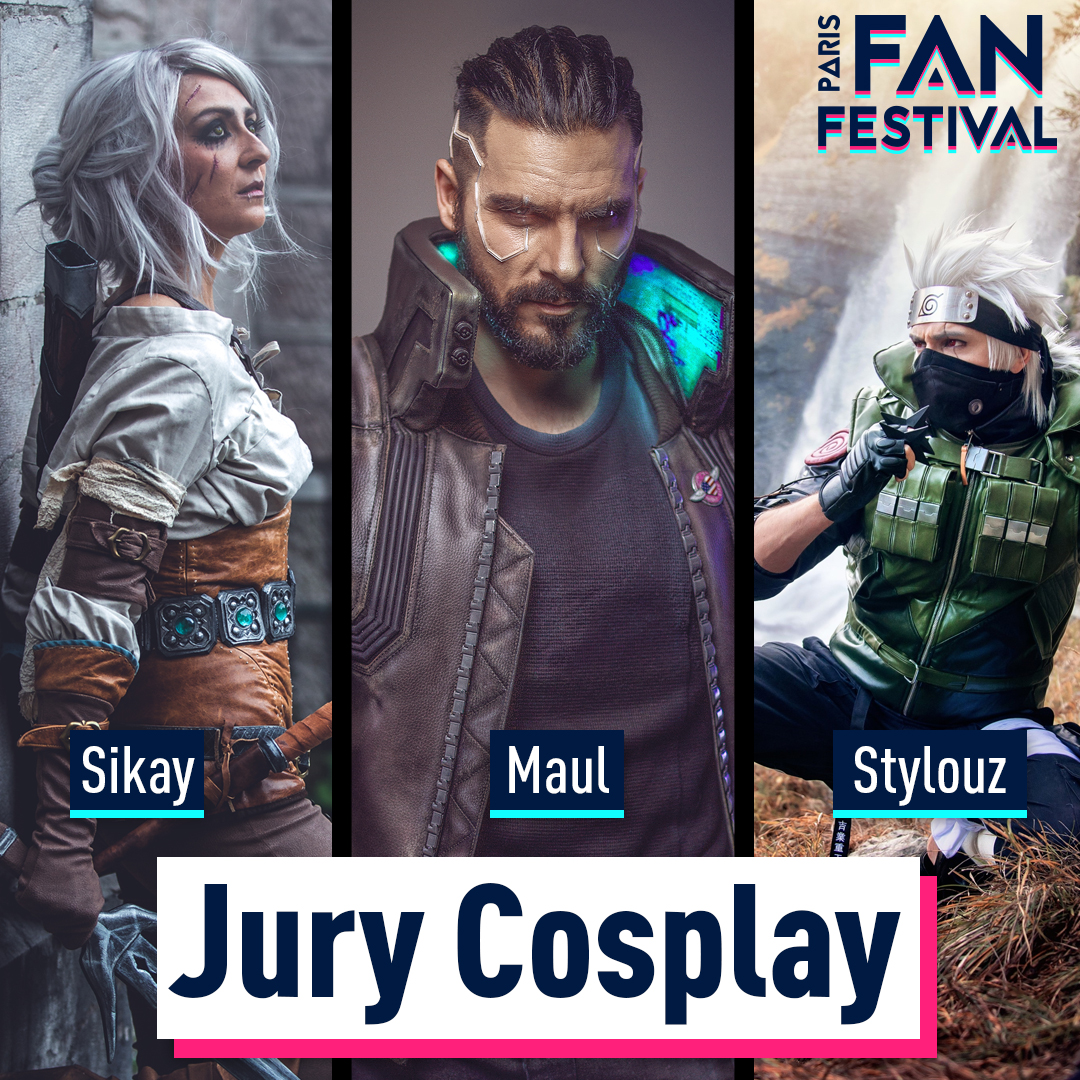 ParisFanFest's tweet photo. 📣 𝐣𝐮𝐫𝐲 𝐜𝐨𝐬𝐩𝐥𝐚𝐲 📣
Un jury de prestige international pour présider le Grand concours cosplay du Paris Fan Festival le samedi 15 avril ! 

🗡️ Maul
🧷 Stylouz 
🧵 Sikay 

➡️ Inscription au concours: https://t.co/u0gARrug8d 
- Fin 08/04/2023

🎫 https://t.co/sfMpoJVz6x https://t.co/eE5xPWeMGL