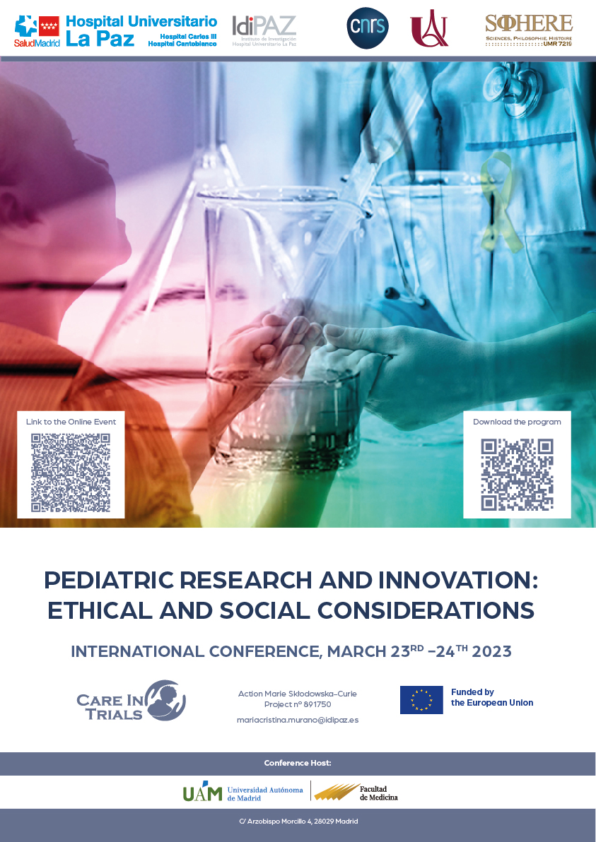 📢La unidad de Investigación Clínica y Ensayos Clínicos (UCICEC) ha organizado los días 23 y 24 de marzo las Jornadas internacionales de ética en la investigación e innovación pediátrica. Programa:
clinpharmacolgroup.es/careintrials/p… Online Event: teams.microsoft.com/l/meetup-join/…)