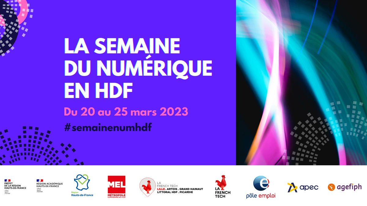 Camille Jourdain (@camillejourdain) on Twitter photo Cette semaine, c'est la <a href="/SemaineduNumHDF/">Semaine du Numérique en HdF</a> !
Les acteurs publics, privés et associatifs s'associent autour de la thématique numérique sur l'ensemble des Hauts-de-France.
Au programme : Job Connect, interviews, Masterclass et plein d'autres évènements... semaine-numerique-hdf.fr Cette semaine, c'est la <a href="/SemaineduNumHDF/">Semaine du Numérique en HdF</a> !
Les acteurs publics, privés et associatifs s'associent autour de la thématique numérique sur l'ensemble des Hauts-de-France.
Au programme : Job Connect, interviews, Masterclass et plein d'autres évènements... semaine-numerique-hdf.fr