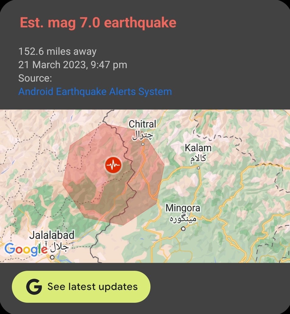 dailynet247's tweet photo. Massive Massive #Earthquake in #Islamabad #Peshawar 

Initial reports claim depth to be of 152 Miles 
And intensity of 7.0

#Earthquake #Pakistan https://t.co/xfi2B7d5CE