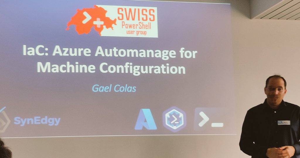 And <a href="/gaelcolas/">gael</a> kicks off the #azurezurich #meetup at <a href="/DigicompCH/">Digicomp</a>. With <a href="/kasuken/">Emanuele Bartolesi</a>.