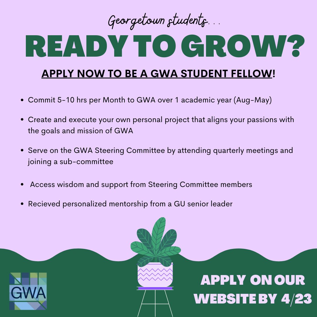 Georgetown University Women's Alliance (GWA) tweet media