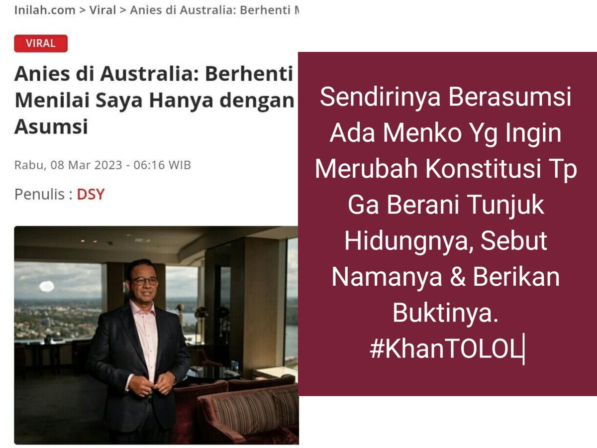 <a href="/Partai_Slebew/">Partai Slebew</a> <a href="/bambang_usyanto/">🇮🇩ᒪEᒪᗩKI SEᑎᒍᗩ</a> <a href="/aniesbaswedan/">Anies Rasyid Baswedan</a> <a href="/PDemokrat/">Partai Demokrat</a> Jangan cuma Bacot doank