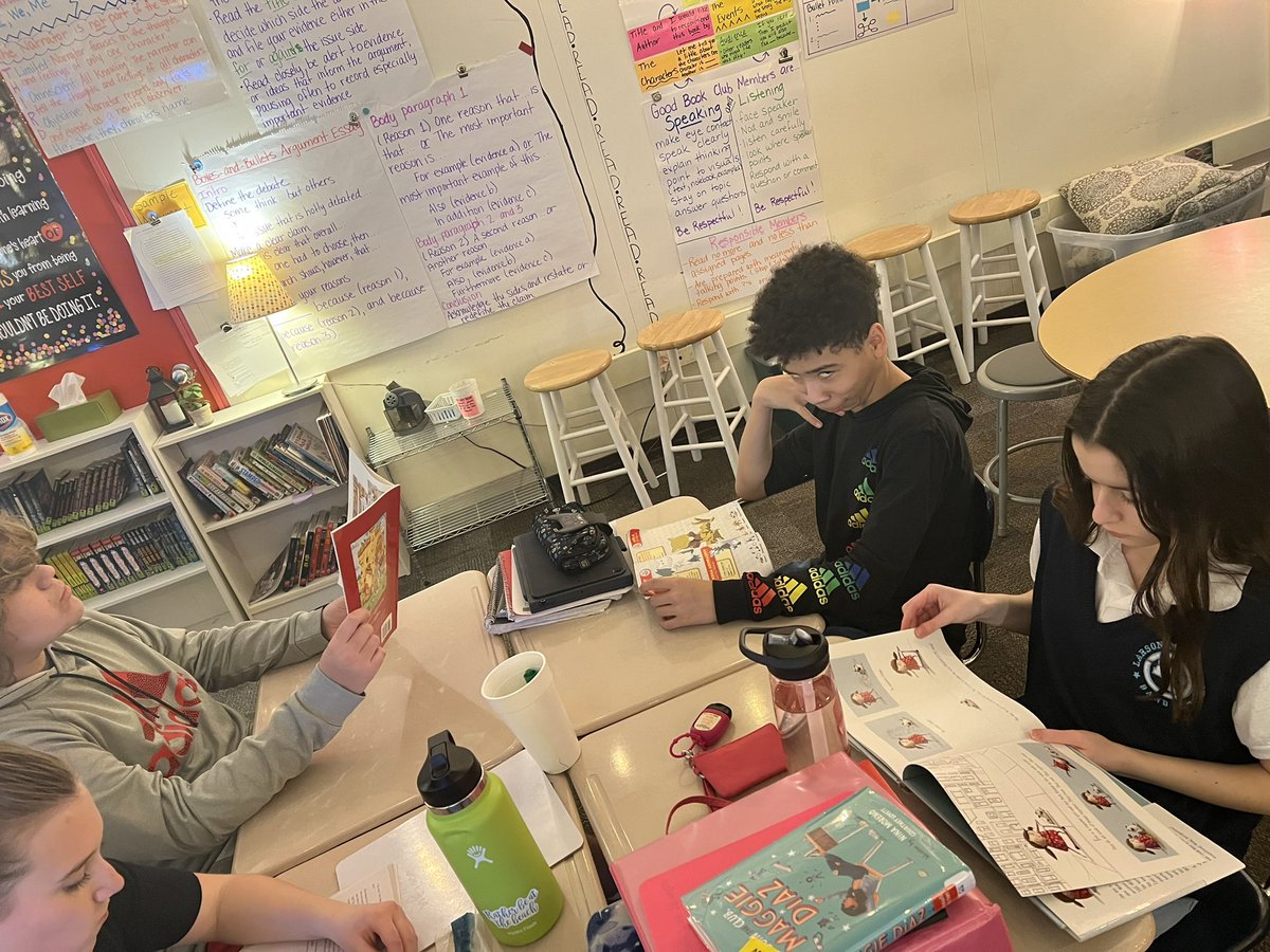 We had a great time talking about and reading picture books today.  We are never too old❤️📖<a href="/LarsonMS/">Larson Middle School</a>  #marchisreadingmonth