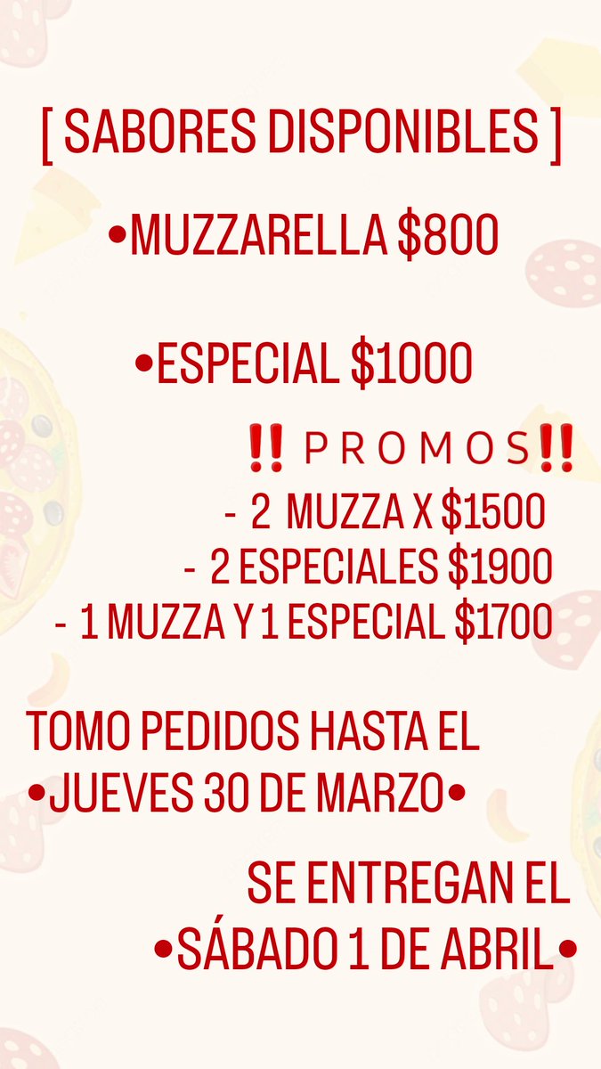 Que vergüenza, pero si son de Rosario y desean colaborar...estoy realizando una venta de pizzas y así poder recaudar fondos p cumplir una beca que tengo por delante este año de estudiar en una escuela de danza muy importante,ubicada en la ciudad de New York.
Agradezco difusión♥️