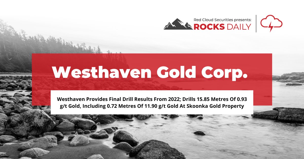 RedCloudSec's tweet image. .@westhaven_inc reported final results from the 2022 #drillprogram at its 100%-owned Skoonka &amp;amp; Shovelnose Au projects in the Spences Bridge #Au belt of BC. Results confirm the continuity of mineralization over the 200m strike length of the JJ-zone: ow.ly/WLin50NnW2s $WHN